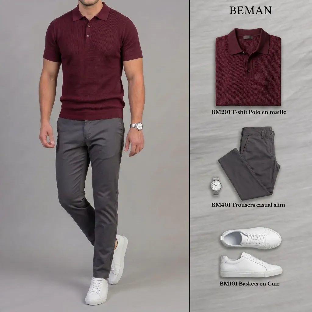 PACK PK001 Polo, Pantalon, Baskets et Montre - 3.webp