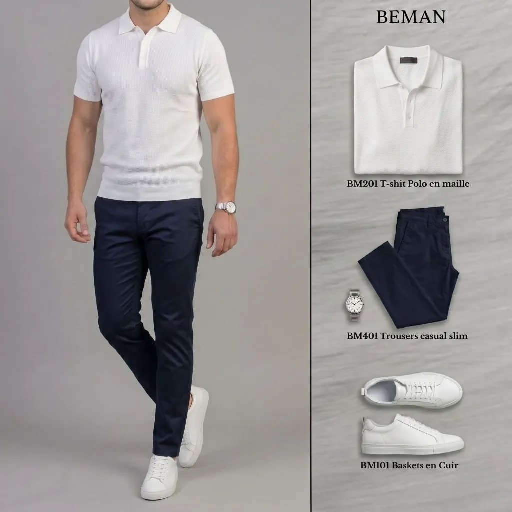 PACK PK001 Polo, Pantalon, Baskets et Montre - 4.webp