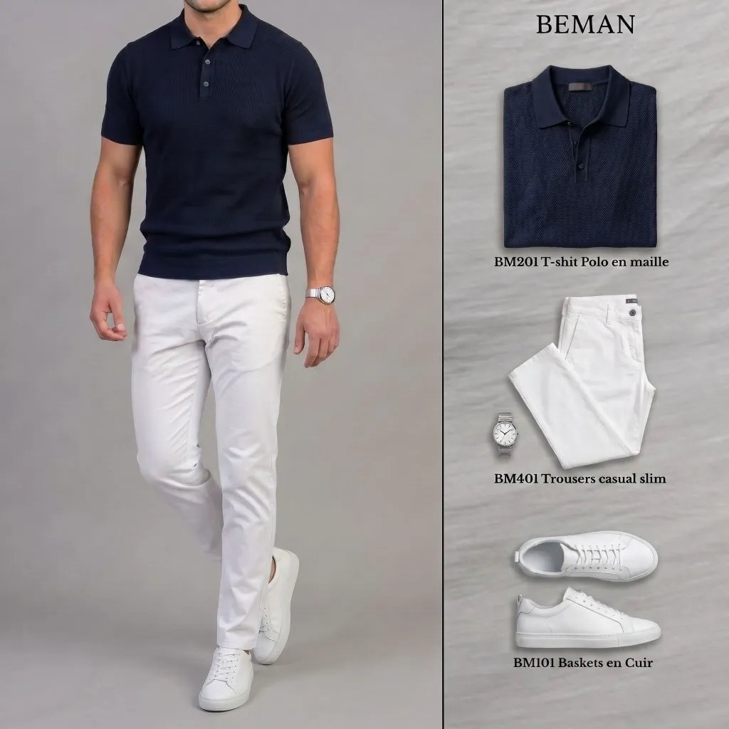 PACK PK001 Polo, Pantalon, Baskets et Montre - 2.webp