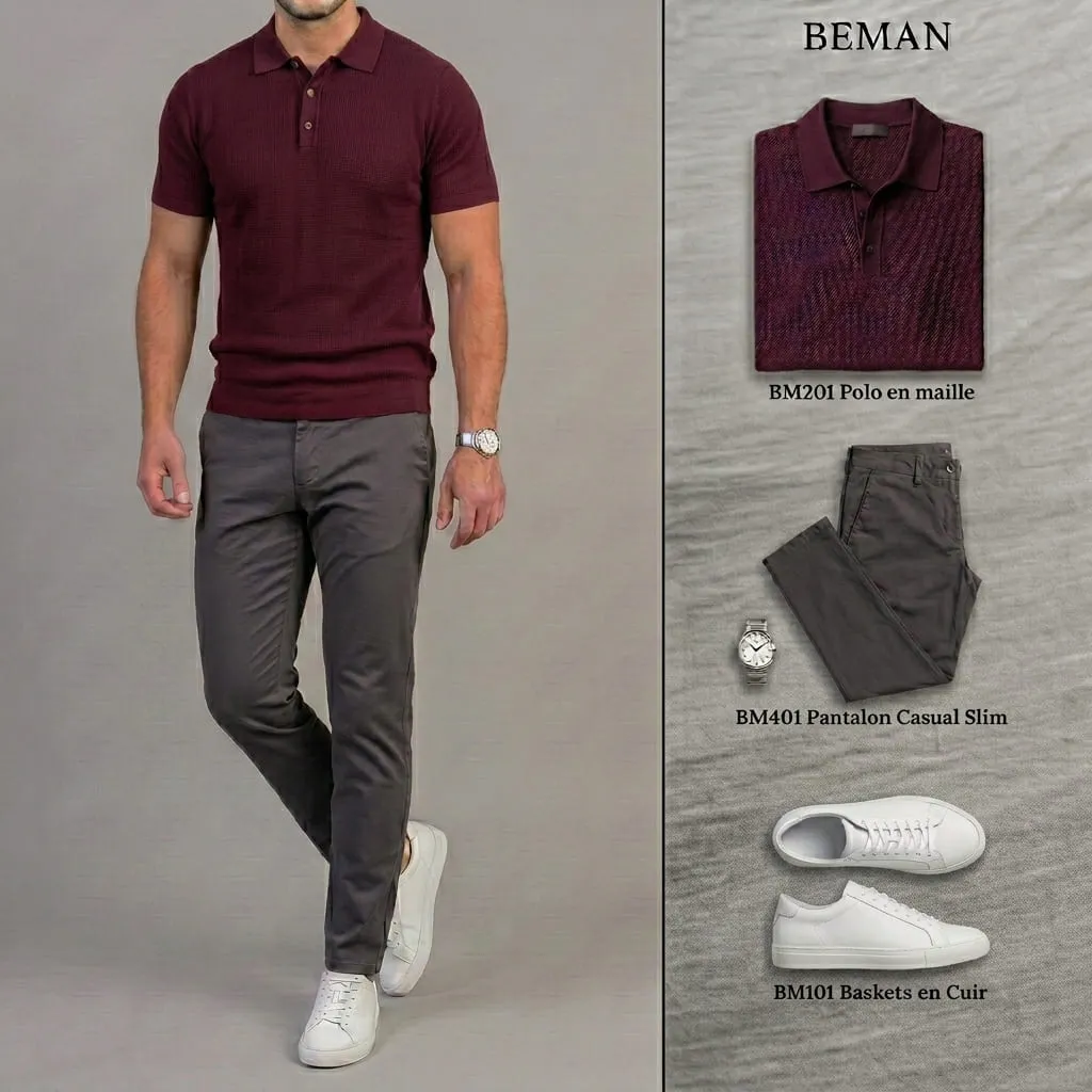PACK PK001 Polo, Pantalon, Baskets et Montre - 3.webp