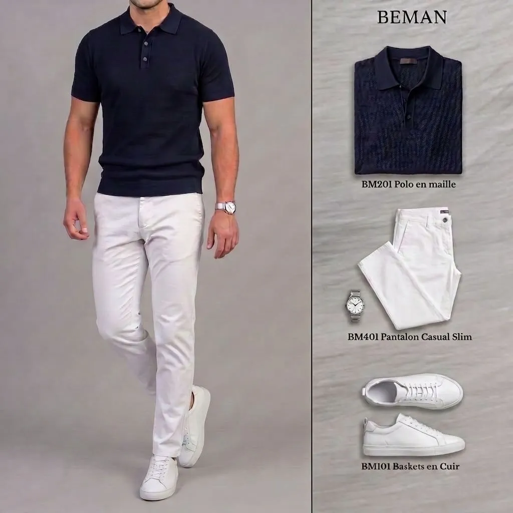 PACK PK001 Polo, Pantalon, Baskets et Montre - 2.webp