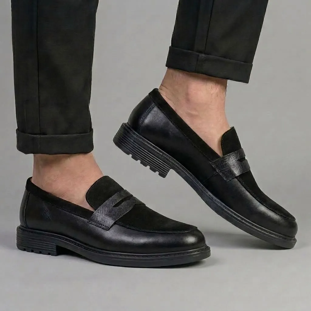 BM301 Loafers en Cuir et Daim