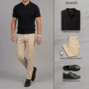 PK001 Pack Élégance Homme - Polo, Chino, Baskets & Montre
